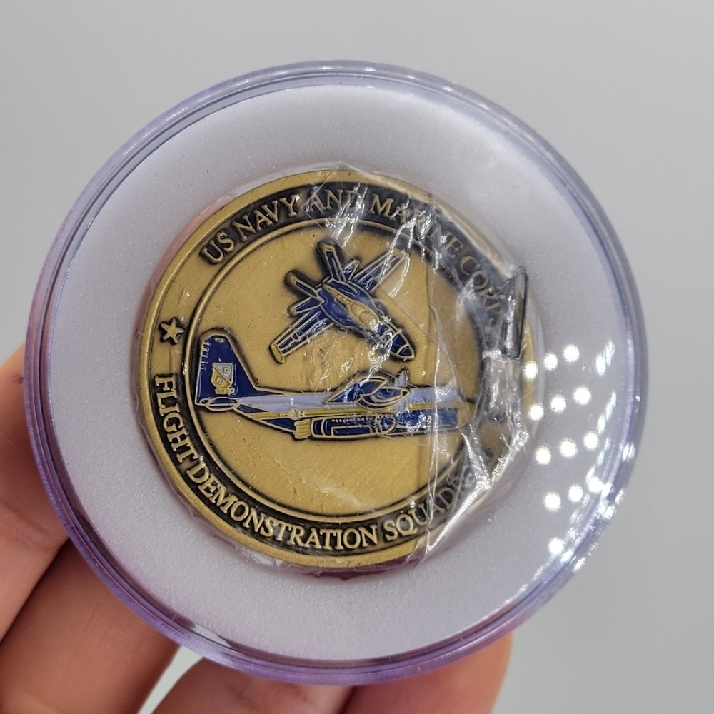 Blue Angels Flight Demonstration Squadron Navy / Marine Corps Challenge Coin NEW